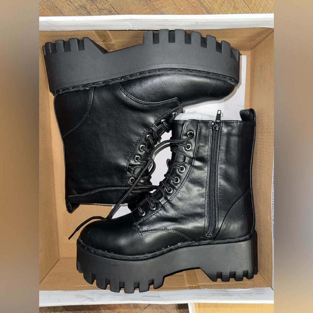 Women’s Black Combat Boots
